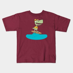 Surfasaurus Rex! Kids T-Shirt